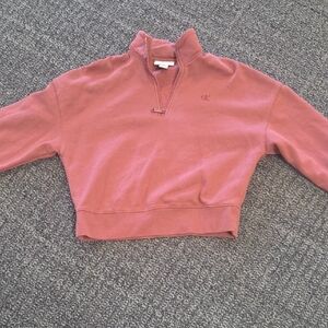 Calvin Klein Dusty Rose Quarter-Zip Pullover